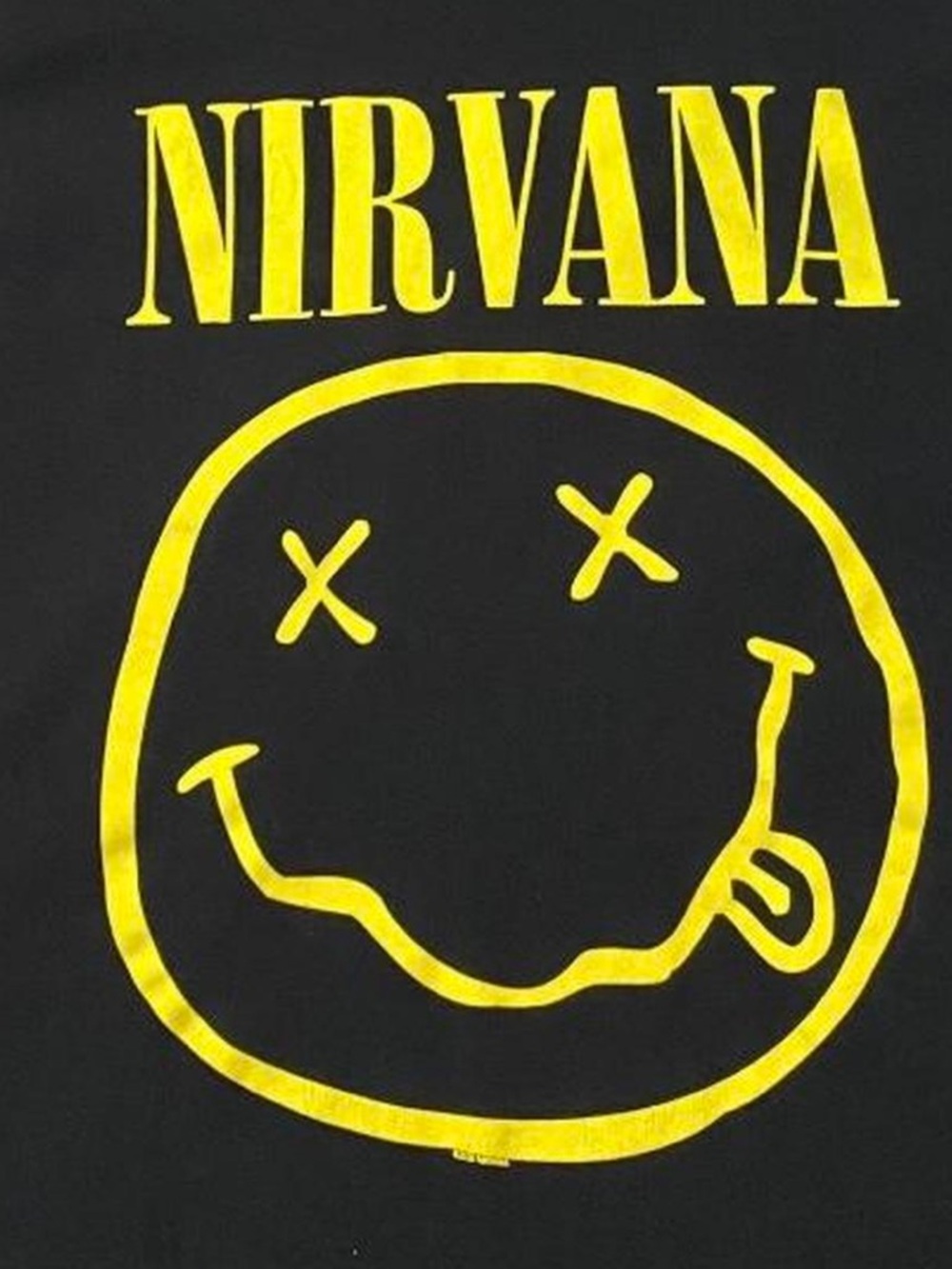 Nirvana Band Tee XL Black Smiley Face 90s Grunge Rock Graphic T-Shirt - Picture 2 of 6